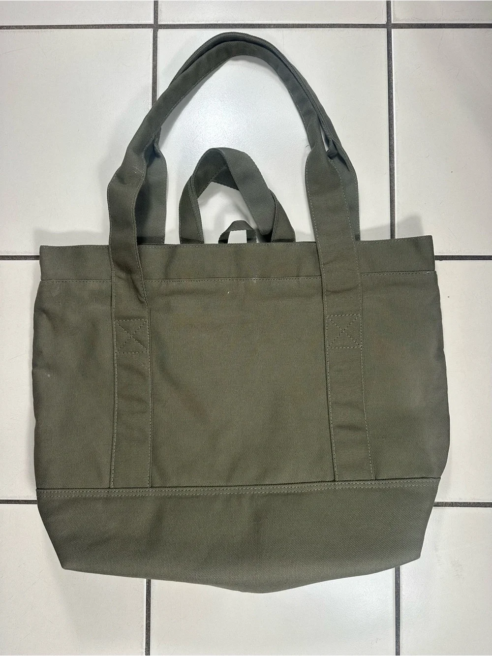 adidas Men Olive Canvas Messenger Tote Bag